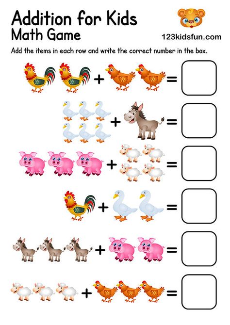 Easy Math Worksheets Kindergarten, Free Printable Math Worksheets For Kindergarten, Math Worksheets For Kindergarten Free Printables, Math Addition Worksheets Kindergarten, Math Activities Preschool Worksheets, Fun Math Worksheets For Kindergarten, Simple Math Worksheets, Addition For Kindergarten, Math Worksheets Preschool