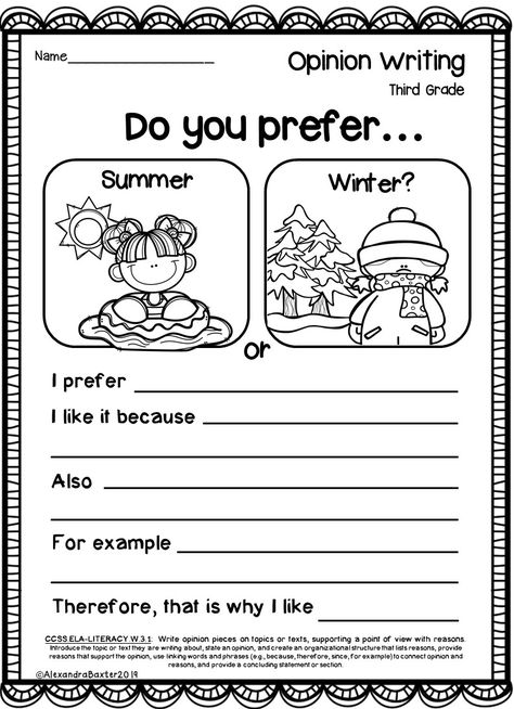 First Grade Opinion Writing, Opinion Writing Third Grade, 3rd Grade Writing Prompts, Paragraph Writing Worksheets, 1st Grade Writing Worksheets, Homeschool Writing Prompts, Picture Prompt, Creative Writing Worksheets, Free Writing Prompts