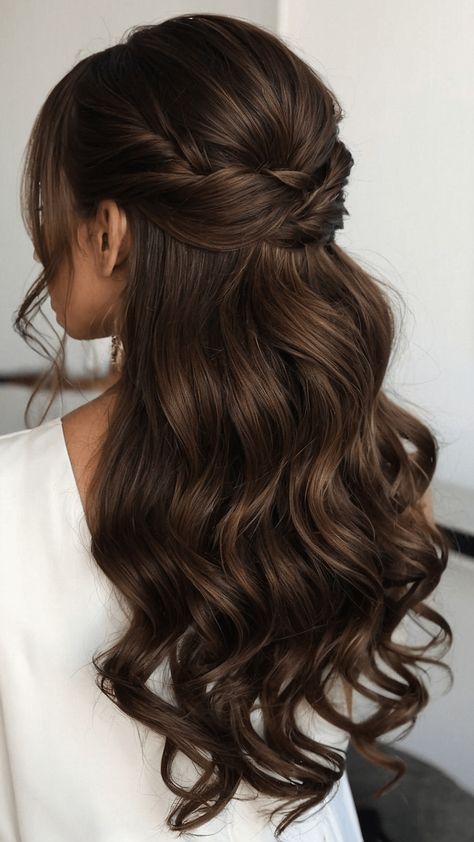 Easy Buns, Bridesmaid Hair Inspo, Curly Prom Hair, Quick Hairstyle, Gorgeous Hairstyles, Prom Hairstyles For Long Hair, Curly Hair Styles Easy, Mom Hairstyles, Elegant Styles