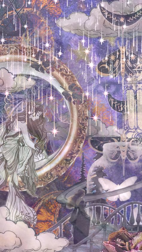 #purple #fairy #nature #moon Whimsical Aesthetic Wallpaper, Ethereal Art Aesthetic, Purple Collage, Whimsical Wallpaper, Fairy Nature, Whimsical Aesthetic, Purple Fairy, Aesthetic Wallpaper Iphone, Desktop Wallpaper Art