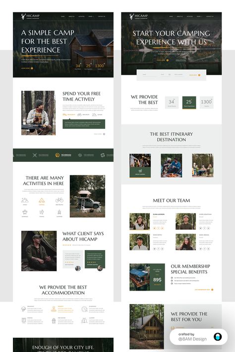 a visual adventure with my latest creation—a sleek camp and tour web design Camping Website Design, Agency Website Inspiration, Camp Website, Emailer Design, Agency Web Design, Travel Agency Website, Nonprofit Website, Agency Landing Page, Tourism Design