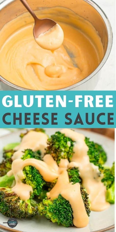 Gluten Free Cheese Sauce, Cheese Sauce For Vegetables, Easy Homemade Cheese, Sauce For Broccoli, Sauce For Vegetables, Cheese Sauce For Broccoli, Gluten Free Sauces, Healthy Cheese, Homemade Cheese Sauce