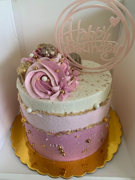 70th Birthday Cake, Birthday Cake With Flowers, Custom Birthday Cakes, 18th Birthday Cake, 30th Bday, Easy Cake Decorating, Mini Cake, Pretty Birthday Cakes, Cake Decor