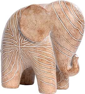 Kakizzy Elephant Statue Decor, African Animal Sculpture for Home Decor Office Shelf Decoration, Cute Resin Imitation Wood Color Elephant Figurines Bookshelf Decor Gift for Family Friends (1 Pack, Big) Elephant Statue Decor, Living Room Shelf, Shelf Office, Room Shelf, Elephant Ornament, Small Elephant, Colorful Elephant, African Sculptures, Wooden Elephant