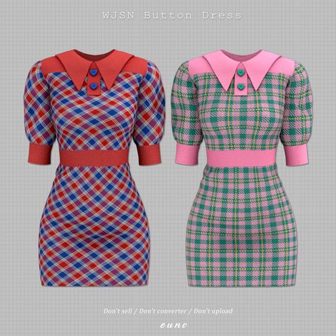 Euno Sims, Sims 4 Decades Challenge, Sims 4 Black Hair, Sims 4 Anime, Sims 4 Expansions, Sims 4 Dresses, Preppy Dresses, Sims 4 Collections, 80s Outfit