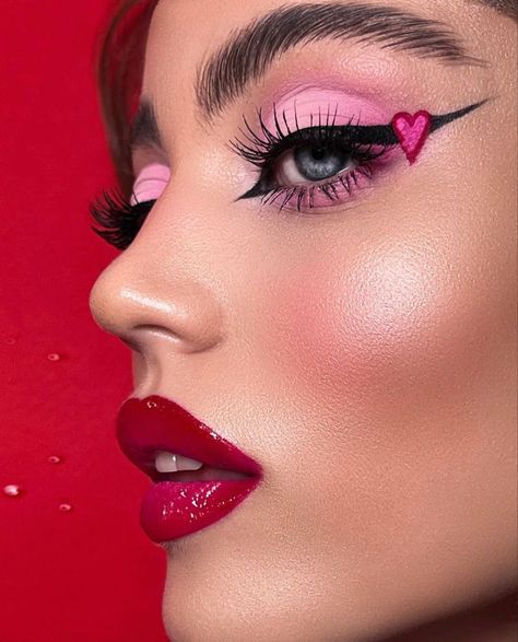 Valentine Makeup, Day Eye Makeup, Pure Makeup, Eye Makeup Images, Day Makeup Looks, Princess Makeup, Bold Makeup Looks, Valentines Day Makeup, Makeup Is Life