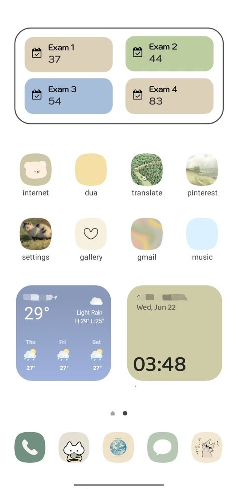 Samsung S22 Ultra Home Screen Layout, Friend Homescreen Ideas, Laptop Inspo Homescreen, Minimalist Widget Ideas, Phone Inspiration Android, Ios 16 Wallpaper Minimalist, Minimalist Ios Homescreen, Cute Android Homescreen, Iphone Display Ideas