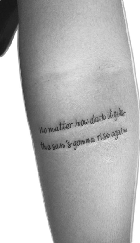 Small Tattoos Quotes Inspiration, Meaningful Tattoos For Daughter, Bailey Zimmerman Tattoo Ideas, Sunset Quote Tattoo, Short Meaningful Tattoos, Meaning Quotes Tattoos, Tattoo Ideas Meaning Strength, Divorced Parents Tattoo, Just Let Them Tattoo