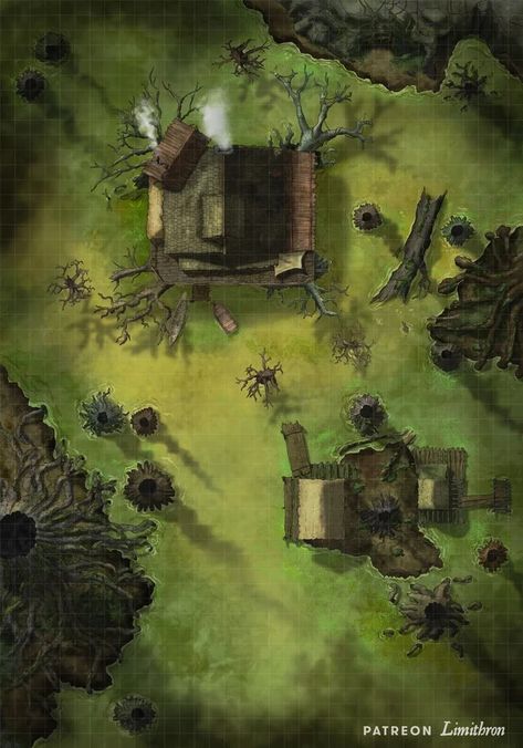 Dnd Square, Witch Cabin, Map Assets, Dragon Turtle, Fantasy Town, Tabletop Rpg Maps, Dnd Maps, Heroic Fantasy, Rpg Maps