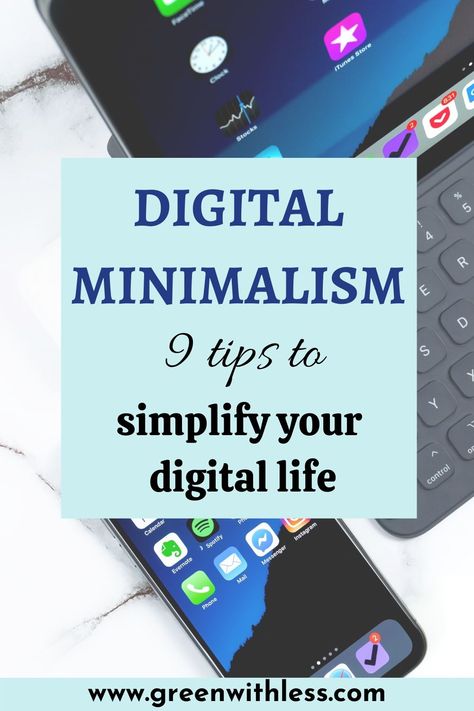 Have you considered simplifying your digital life ? This might be a great place to apply minimalism ! Check these 9 digital minimalism tips to learn how to simplify your digital life. You should not forget to declutter and organize your computer and phone when embracing minimalist living and a more simple life. Minimalism Tips, Minimalist Lifestyle Inspiration, Digital Minimalism, Declutter And Organize, How To Simplify, Declutter Your Mind, Minimalism Lifestyle, Minimal Living, Life Hacks Computer