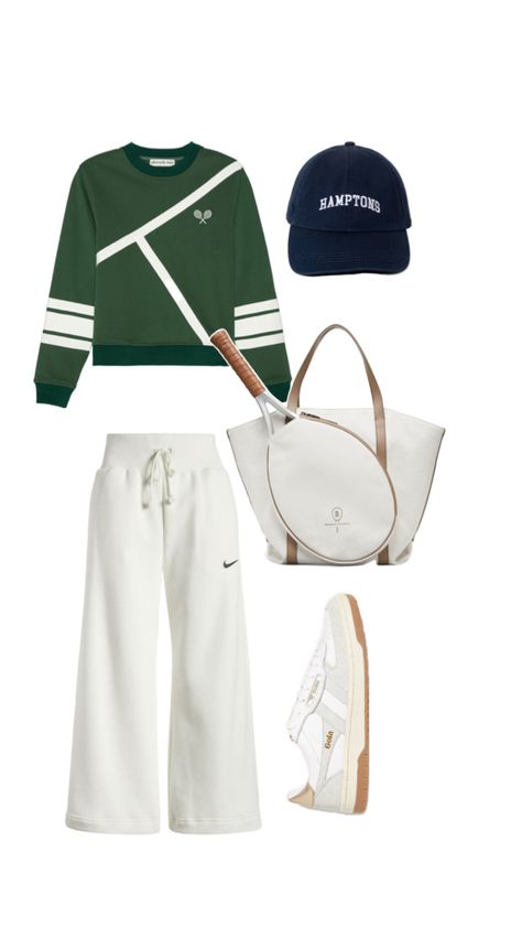 Cute tennis outfits Cute Tennis Outfits, Cute Tennis Outfit, Tennis Outfits, Sweatpants Outfits, Tennis Clothes, Outfit Combinations, Lookbook Outfits, Pants Outfit, Tennis