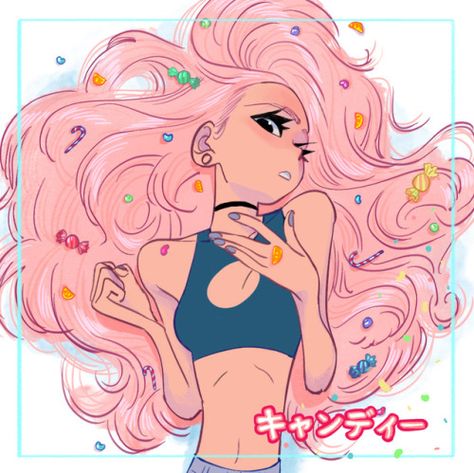 CaioMartins Ipad Sketch, Candy Girl, Art And Illustration, Art Inspiration Drawing, An Anime, Pretty Art, Pink Hair, Character Design Inspiration, Drawing Inspiration