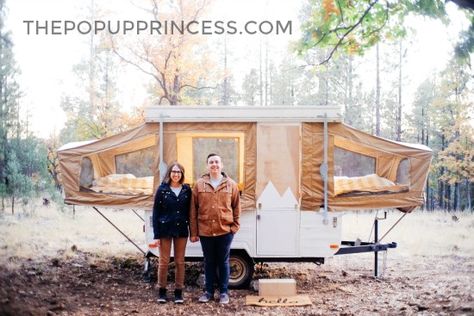 Coleman Pop Up Campers, Pop Up Princess, Popup Camper Remodel, Pop Up Tent Trailer, Glamper Camper, Pop Top Camper, Pop Up Trailer, Diy Camper Remodel, Tent Trailer