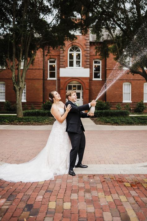 Historic Venue 1902 Wedding Venue 1902, Ivory Color Scheme, Sanford Florida, Extravagant Wedding, Bright Rooms, Tall Candle, Brick Walls, Front Entrances, Orlando Wedding