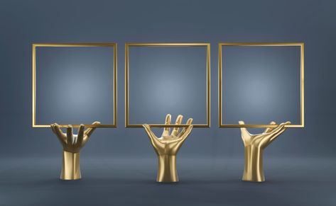 Abstract gold hand with blank frame Prem... | Premium Photo #Freepik #photo #light #shape #board #elegant Blank Frames, Gold Design Background, Whatsapp Wallpapers Hd, Photography Website Design, Photo Light, Hand Images, Powerpoint Background Design, Photo Logo Design, Photo Art Frame