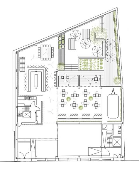 Floor Plan Cafe Plan, Restaurant Floor Plan, Restaurant Plan, Garden Floor, Floor Plan Drawing, Portfolio Design Layout, Restaurant Ideas, Outdoor Cafe, Indoor Design