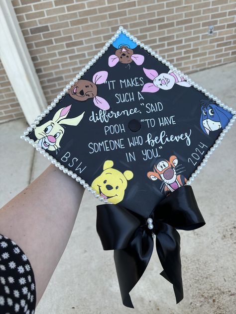 Phineas And Ferb Graduation Cap, Eeyore Graduation Cap, Winnie The Pooh Graduation Cap Ideas, Grad Cap Ideas Winnie The Pooh, The Lorax Graduation Cap, Graduation Cap Designs Winnie The Pooh, Snoopy Grad Cap, Grad Cap Designs Disney, Pooh Graduation Cap