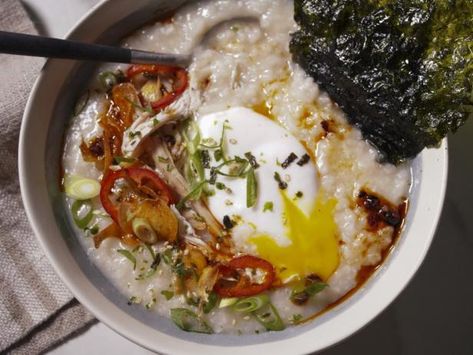 Breakfast Congee, Congee Recipe, Scallions Recipes, Leftover Rotisserie Chicken, Healthy Grilling, Food Shows, Breakfast Brunch Recipes, Seasoning Recipes, Breakfast Dishes