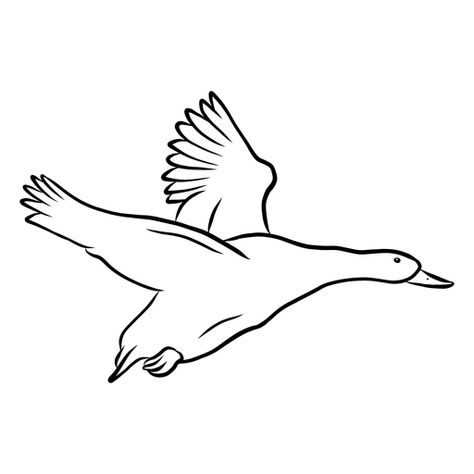 Duck Flying Drawing, Flying Duck Drawing, Duck Outline, Duck Sketch, Duck Flying, Fly Drawing, Flying Duck, Duck Drawing, Graphic Desi