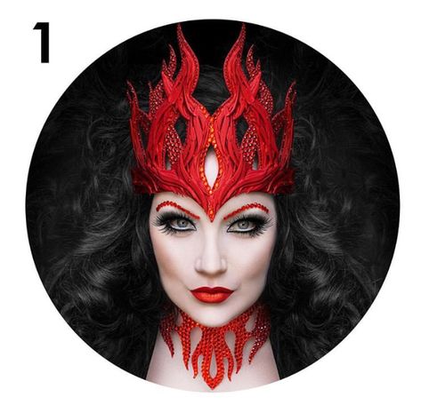 Fire Crown Diy, Circus Headpiece, Fire Witch Costume, Fire Headpiece, Fire Crown, Phoenix Costume, Fire Costume, Fire Goddess, Cardboard Costume