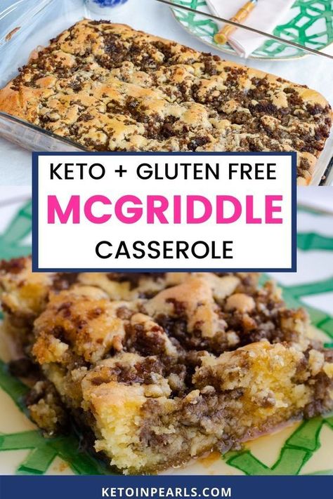 Mcgriddle Casserole, Keto Mcgriddle, Keto And Gluten Free, Galletas Keto, Low Carb Breakfast Casserole, Casserole Keto, Keto Recipes Breakfast, Boiled Egg Diet Plan, Recetas Keto