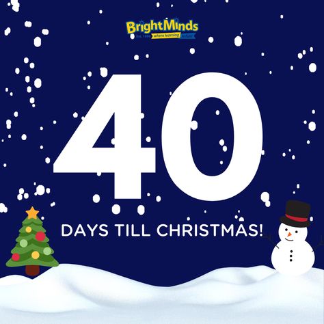 The countdown is on! 🎄🎄 It’s now only 40 days till Christmas and we can not wait!! 🎅🤶 Let us know your favourite part of the Christmas countdown in our comments below! 🎉 #BrightMinds #BrightMindsToys #KidsToys #EducationalToys #Chirstmas #ChristmasCountdown #ChristmasGifts Countdown Till Christmas, Days Till Christmas, Bright Minds, Days Until Christmas, Christmas Countdown, The Christmas, Educational Toys, Kids Toys, Christmas Gifts