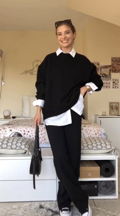 Style Désinvolte Chic, Casual College Outfits, Winter Fashion Outfits Casual, Uni Outfits, Everyday Fashion Outfits, Casual Day Outfits, Going Viral, Classy Work Outfits, Smart Casual Outfit