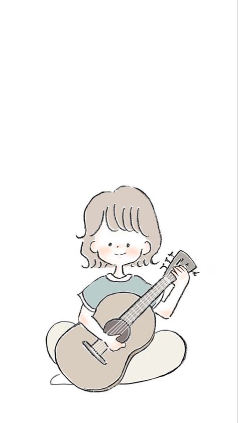 Croquis, 심플한 그림, Cartoon Fish, Guitar Girl, Kawaii Doodles, 인물 드로잉, Chibi Drawings, Mini Drawings, Cute Little Drawings