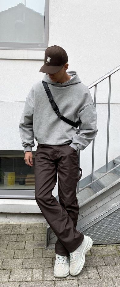 Man Street Style, Beige Hose, Guys Fits, Boyfriend Outfit, Guy Fits, Herren Style, Pants Outfit Men, Fall Outfits Men, Street Style Outfits Men