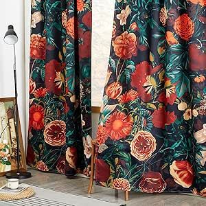 Boho Vintage Bedroom, Eclectic Curtains, Farmhouse Living Room Curtains, Blackout Curtains Bedroom, Farmhouse Room, Cute Curtains, Dining Room Curtains, Floral Bedroom, Cute Country