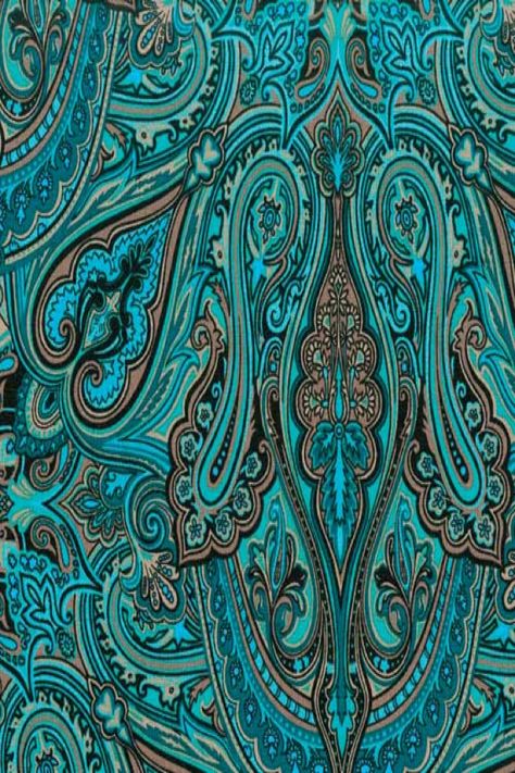 turquoise paisley Peacock Theme, Keepsake Quilting, Bleu Pastel, Shades Of Teal, Shades Of Turquoise, Aqua Turquoise, Bleu Turquoise, Blue And Brown, Tiffany Blue