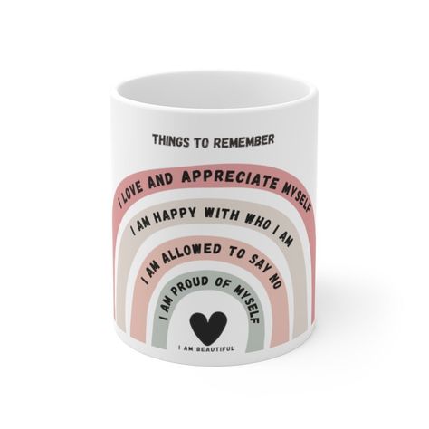 Popular Mug Designs, Positive Mugs, Bookish Ideas, Counsellor Office, Quotes For Mugs, Conversation Starters For Kids, Health Gifts, Message Positif, Therapy Gift