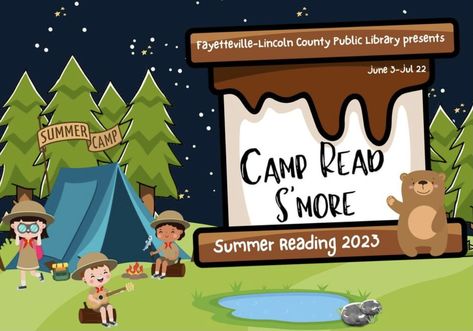 Camp Read, Lincoln County, Summer Reading, Adventure Awaits, Summer Camp, Public Library, Camping, Reading, Art