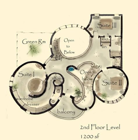 Curved House, Casa Do Hobbit, Cob House Plans, Castle House Plans, Round House Plans, Casa Hobbit, Earth Bag Homes, Unique House Plans, Earthship Home