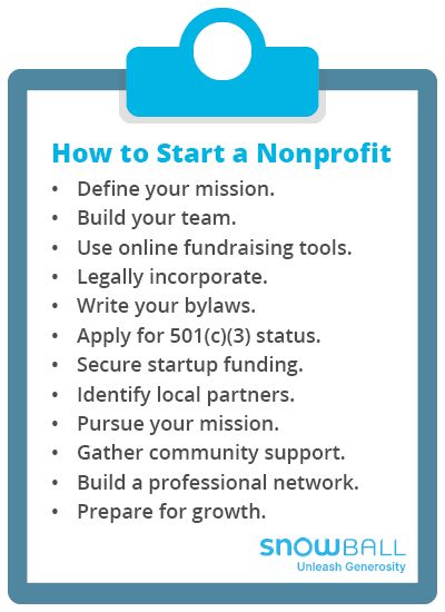 How to Start a Nonprofit Organization: 12 Steps + Checklist None Profit Organization, How To Start A Foundation, How To Start A Non Profit Business, Starting A Non Profit Checklist, How To Start An Ngo, How To Start A Charity Foundation, Starting A Foundation Non Profit, How To Run A Non Profit Organization, How To Start A Foundation Non Profit