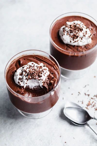 A chocolate mousse that's dairy free, egg free and so good you won't feel guilty enjoying it after dinner? YES PLEASE. Chocolate mousse is a dessert whose pleasure lies as much in it's theatre as in its flavour. And if you can spoon your way through a bowl without making a happy mess all over your f Dairy Free Chocolate Mousse, Chocolate Mousse Desserts, French Chocolate, Chocolate Mousse Recipe, Mousse Dessert, Dairy Free Chocolate, Chocolate Shavings, Chocolate Mousse, Egg Free