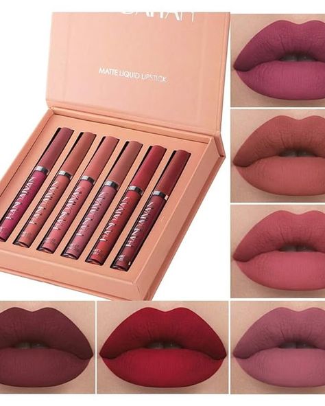 💐LINK IN BIO💐 6Pcs Matte Liquid Lipstick Makeup Set Matte liquid Long-Lasting Wear Non-Stick Cup Not Fade Waterproof Lip Gloss (Set A)✨♥️ The Matte Liquid Lipstick has high-intensity pigment for an instant bold matte lip✨💋 The extremely long-wearing lipstick contains moisturizing ingredients for a comfortable, emollient and silky feel that does not dry your lips out✨♥️ . . . . #makeup #makeupset #makeupaddict #lipkit #lipgloss #lipstick #makeuplooks #lipkits #ad #commission #amazon #amazon... Long Wear Lipstick, Lip Gloss Set, Lip Kit, Lipstick Makeup, Matte Liquid Lipstick, Makeup Set, Matte Lip, Matte Lips, Makeup Addict