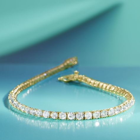 Every jewelry collection needs a classic diamond bracelet to consider it complete. Estate Diamond Jewelry, Safety Box, Bracelet Diamond, Diamond Birthstone, Diamond Tennis Bracelet, Tennis Bracelet Diamond, Diamond Bracelets, Tennis Bracelet, Round Brilliant Cut Diamond