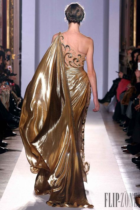 Zuhair Murad fotos oficiais, P-V 2013 - Alta-Costura Zuhair Murad Haute Couture, Goddess Gown, Gold Evening Dresses, فستان سهرة, Zuhair Murad, Couture Gowns, Gorgeous Gowns, Gold Dress, Mode Inspiration