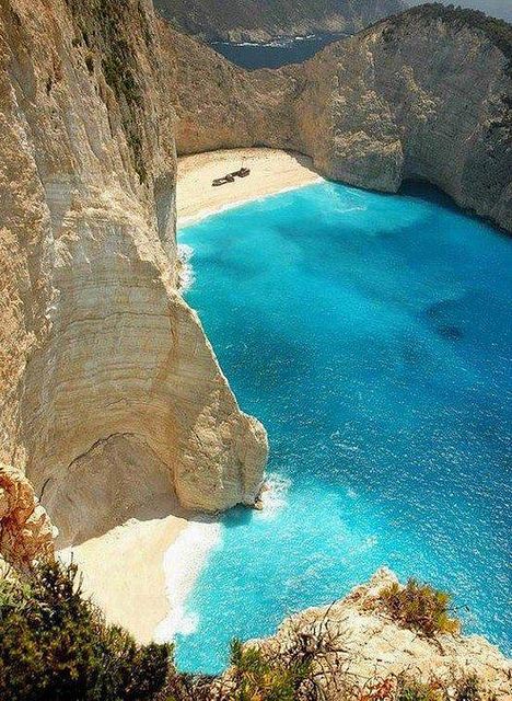 I want to take a couple of months, at least, to explore all the beautiful Greek Islands!!  Navajo Cove, Zakynthos - probably the most beautiful bay in Greece Navagio Beach, Land Scapes, Sea Scapes, Zakynthos Greece, Breathtaking Nature, Greek Isles, Famous Beaches, Haunted Places, Natural Landscape