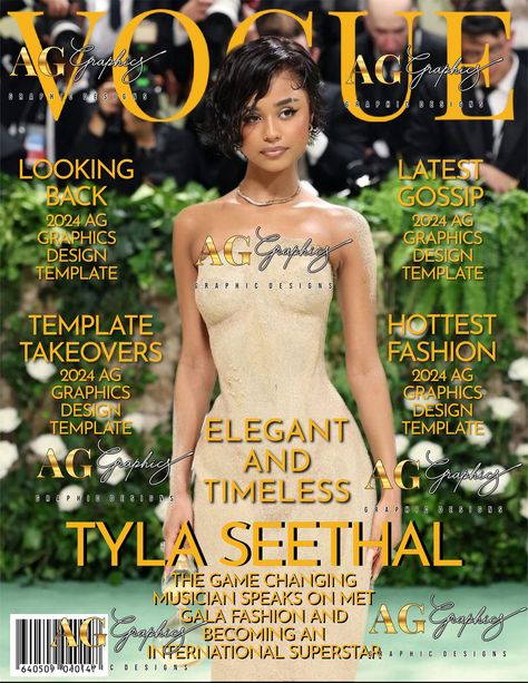 Vogue Magazine Cover Fashion Magazine Design Cover, Fashion Designer Vision Board, Cover Of Vogue Outfit, Magazine Cover Outfit, Vogue Covers Aesthetic, Iconic Vogue Covers, Vogue Magazine Pages, Vogue Layout, Cover Of Vogue Dress To Impress