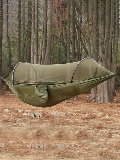 One Portable  Green Hammock With High Density Mosquito Net For Outdoor Camping And LeisureI discovered amazing products on SHEIN.com, come check them out! Table Top Dishwasher, Trampoline Tent, Mini Dishwasher, Fall Decor Bedroom, Hammock With Mosquito Net, Foldable Furniture, Double Hammock, Bean Bag Sofa, Small Apartment Living Room