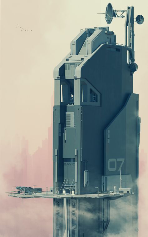 ArtStation - Magastructure concept 2 Futuristic Environment Concept Art, Futuristic Architecture Concept Art, Futuristic Building Architecture, Scifi Building Concept Art, Space Architecture Concept, Cyberpunk Building Concept Art, Sci Fi Building Concept Art, Sci Fi Factory, Wall Concept Art