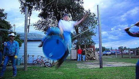 Cowboy Up Bucking Barrel, Riding Ideas, Shooting Bench Plans, Barrels Diy, Roping Dummy, Garden Tools Diy, Village Kids, Bucking Bulls, Floating Decorations