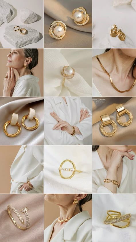 Aesthetic Jewelry Instagram Feed, Jewelry Instagram Feed Ideas, Jewelry Photography Ideas Styling, Jewelry Photoshoot Ideas, Aesthetic Jewelry Photography, Jewelry Photography Tutorial, Accessory Photography, Modeling Jewelry, Jewelry Mood Board