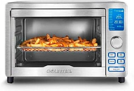 This is the best air fryer oven we have even had! Special Feature: Temperature Control Capacity: 6.3 Quarts Material: Stainless Steel Brand: Gourmia Voltage: 220 Volts Toaster Oven Air Fryer, Air Fryer Toaster Oven, Fry Bake, Oven Air Fryer, Convection Toaster Oven, Stainless Steel Toaster, Stainless Steel Oven, Pizza Pie, Air Fry