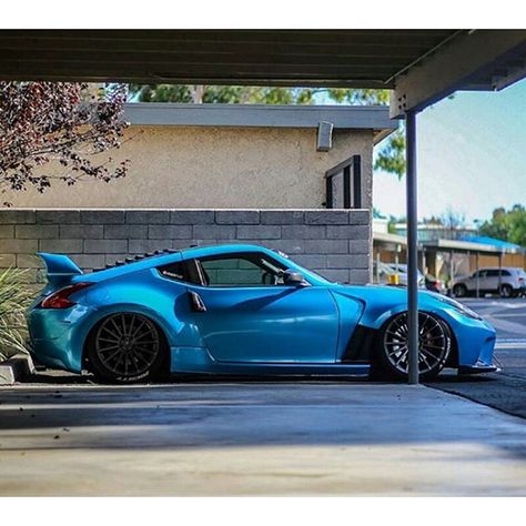 blue Nissan 370z Touring/Sport blue lambo doors - Google Search #tunercars 370z Nissan, Black Camaro, 370z Nismo, Nissan Z Cars, Slammed Cars, Japanese Domestic Market, Vw Vintage, Nissan Z, Street Racing Cars