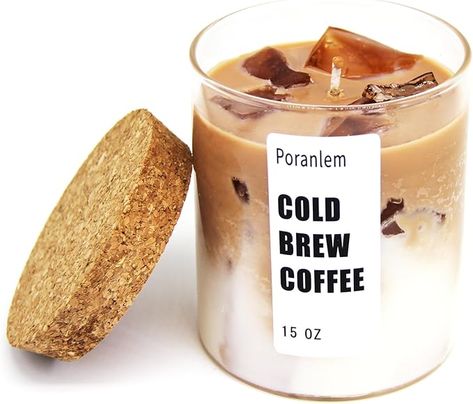 Amazon.com: Poranlem Iced Coffee Candle Latte Coffee with Ice Cube 15 oz 450ml Handmade Home Scented Aromatherapy Candles Gifts for Women Lovers Her Birthday Valentine Room Decor : Home & Kitchen