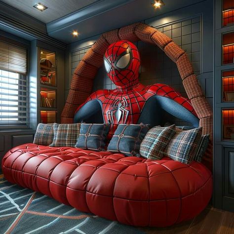 Spiderman House, Spiderman Bed, Animal Sayings, Themed Living Room, Ancient Egypt Fashion, Egypt Fashion, Woodworking Cabinets, Comic Book Superheroes, Dc Comic Books