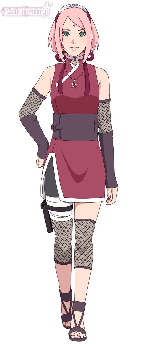 Outfit design by @flaviavitoriamontalvao 💗 Sakura Haruno Casual Outfit, Sakura Full Body Picture, Sakura Costume Naruto, Sakura Haruno Outfit Ideas, Sakura Haruno Outfit Redesign, Sakura Haruno Redesign, Sakura Redesign, Sakura Haruno Outfit, Sakura Haruno Boruto